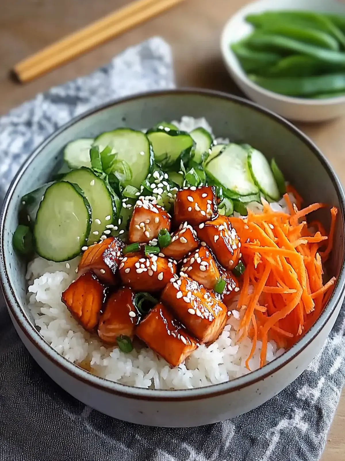 Honey Garlic Salmon Bowl