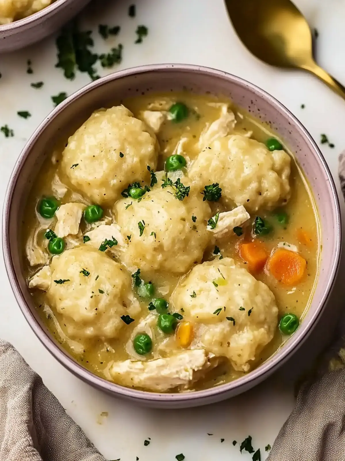 Warm Crockpot Chicken and Dumplings