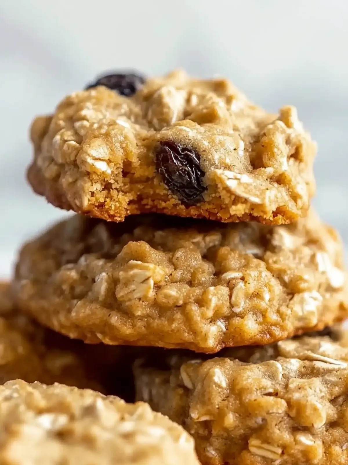 Chunky Peanut Butter Oatmeal Raisin Cookies