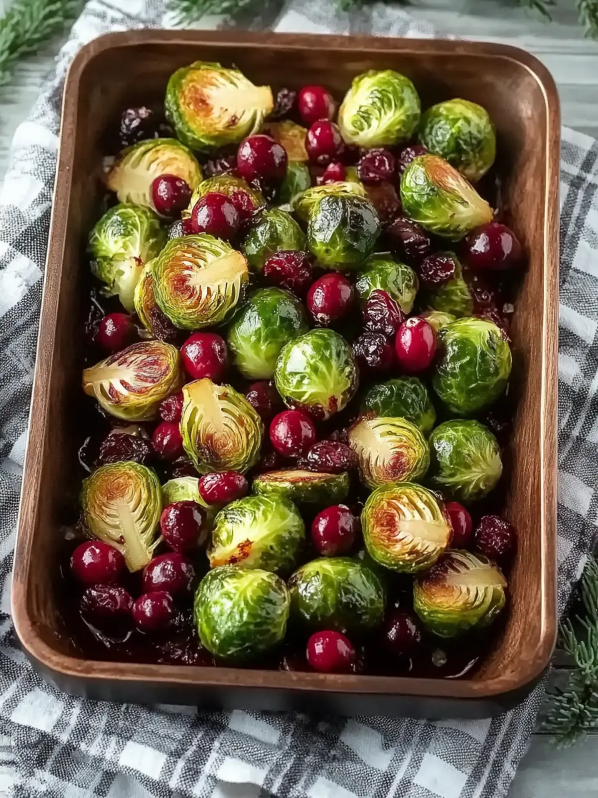 Roasted Brussels Sprouts with Cranberries