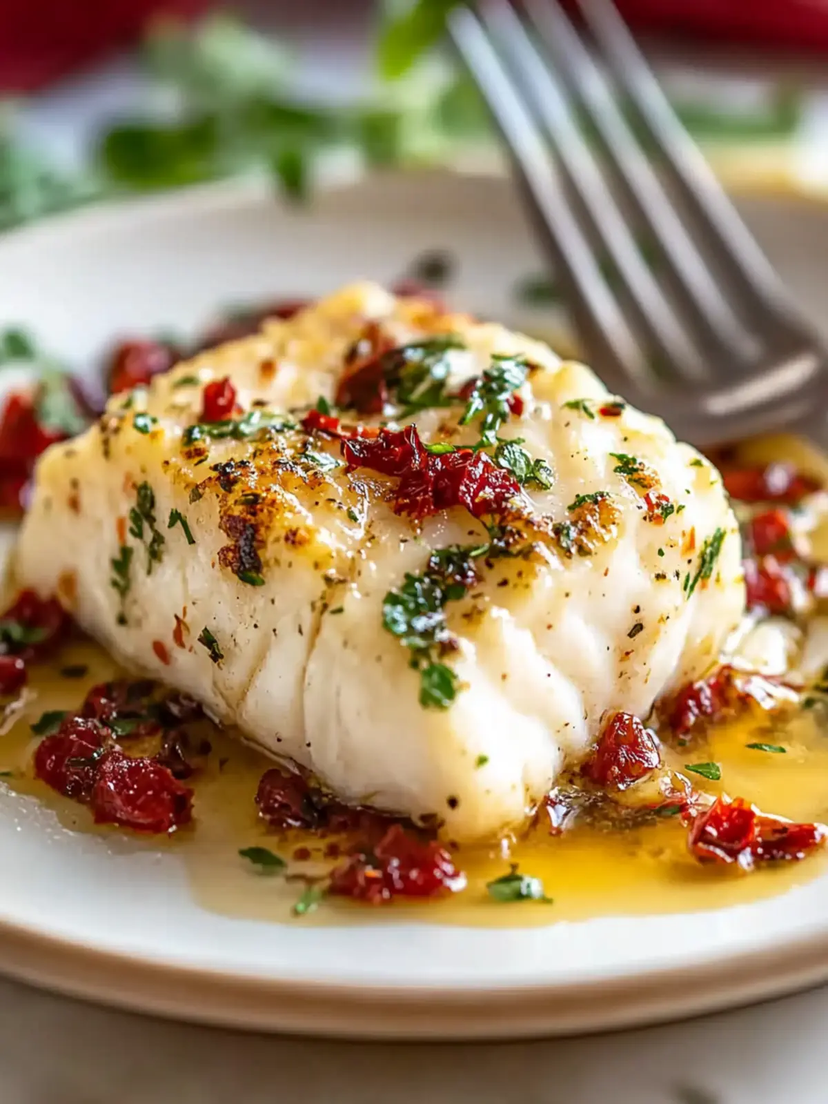 Tender Mediterranean Baked Halibut