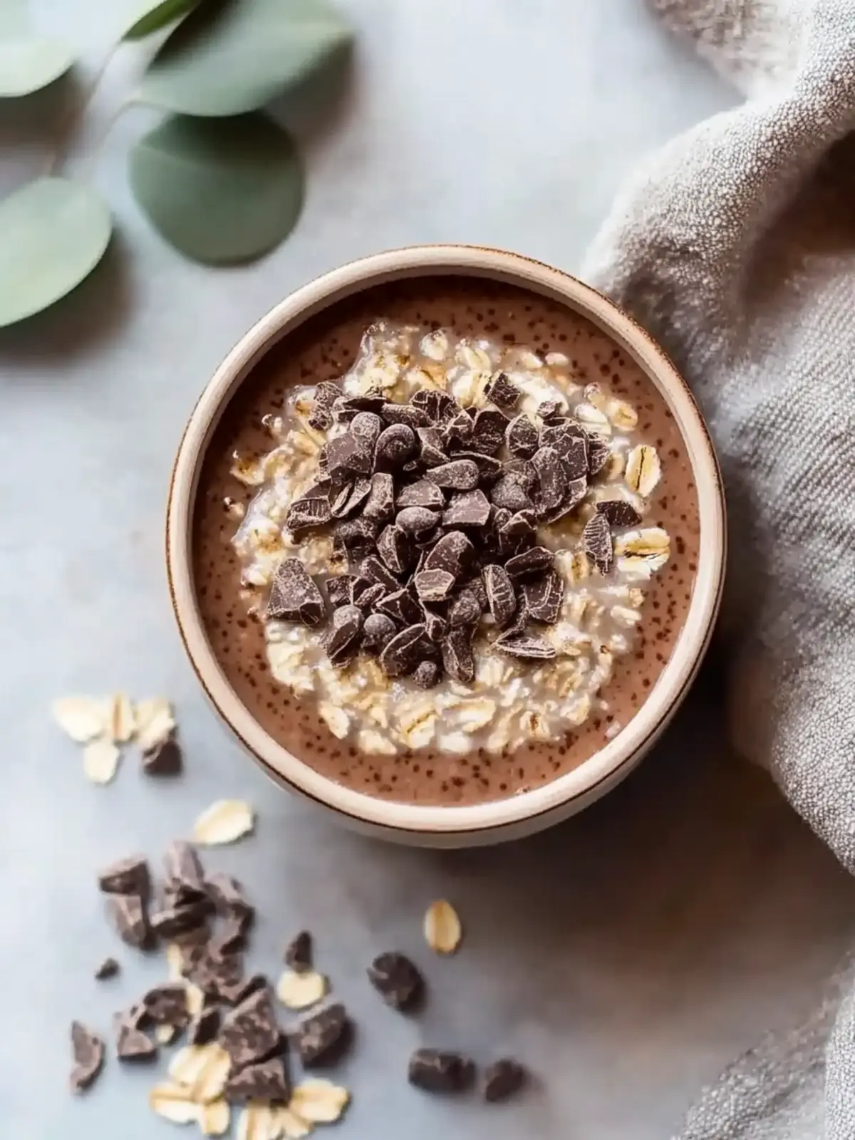 Gluten-Free High Protein Chocolate Overnight Oats