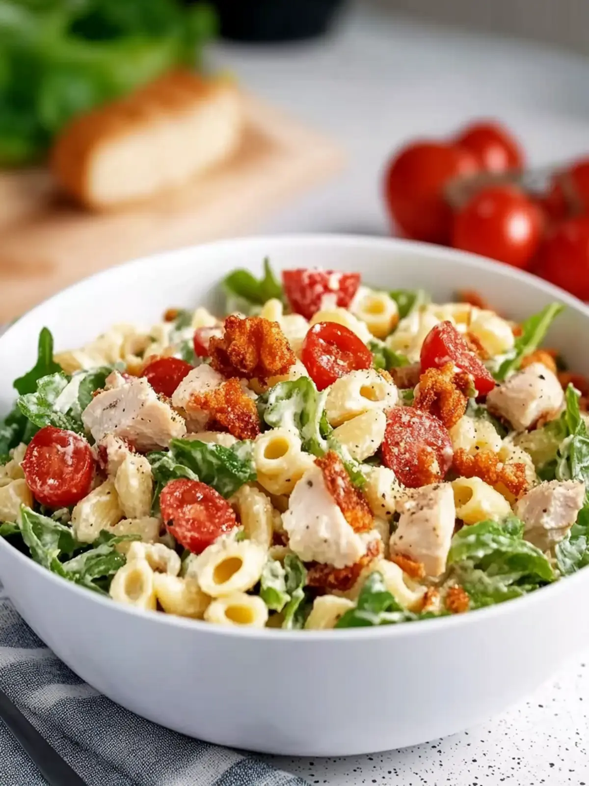 Tasty Chicken Ranch BLT Pasta Salad
