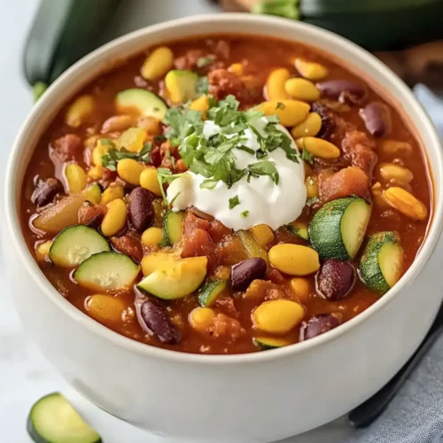 Chunky Crockpot Zucchini Chili