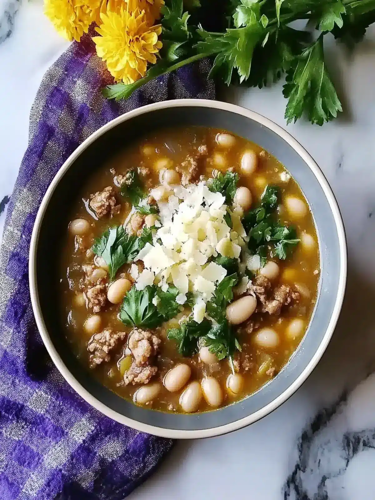 Classic White Bean Beef Chili