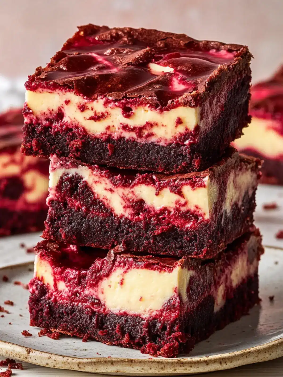 Red Velvet Cheesecake Brownies