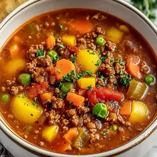Crockpot Ground Beef Soup
