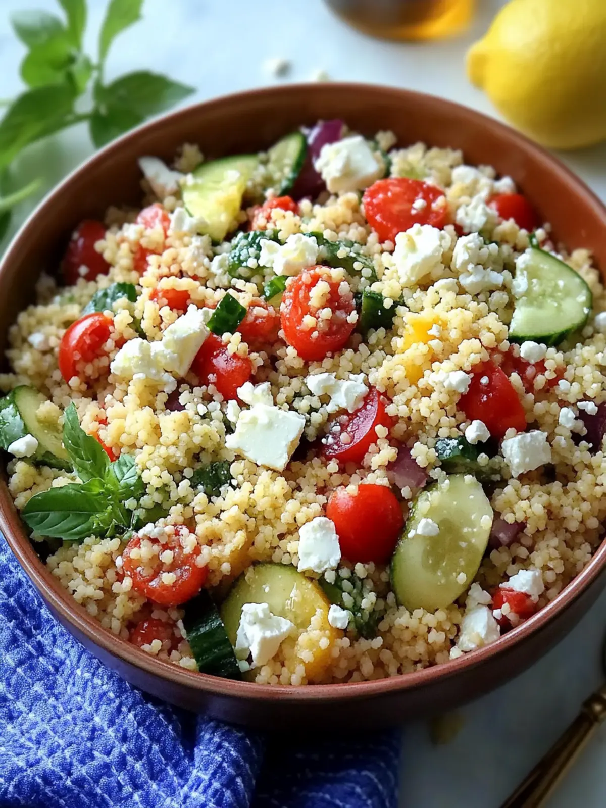 Zesty Couscous Salad with Feta: A Fresh Flavor Boost!