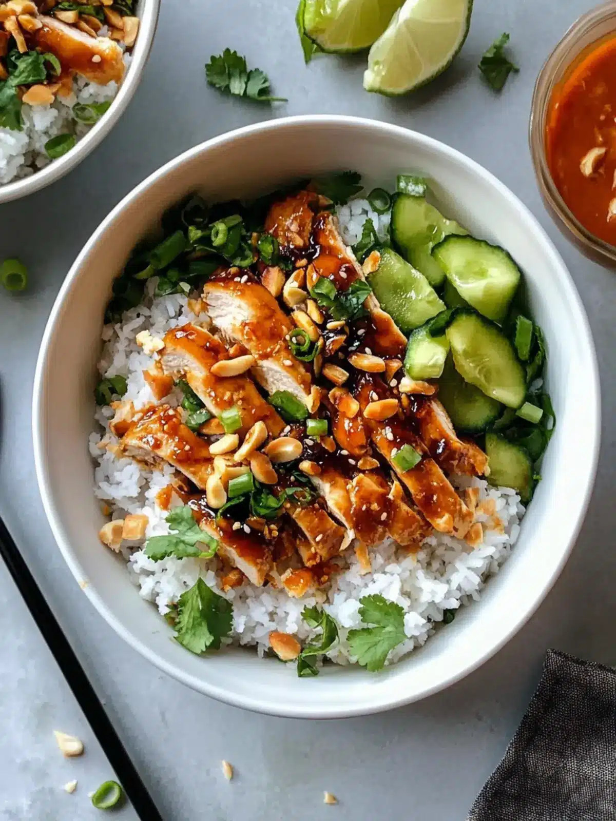 Sticky Chicken Bowls