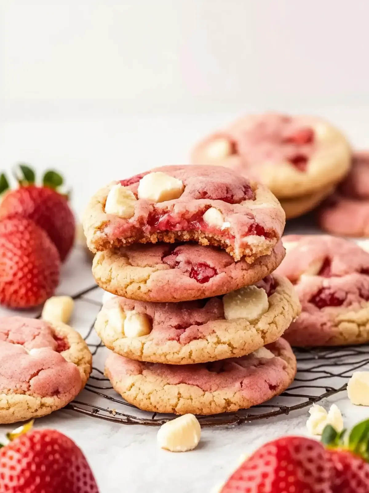 Creamy Strawberry Cheesecake Cookies