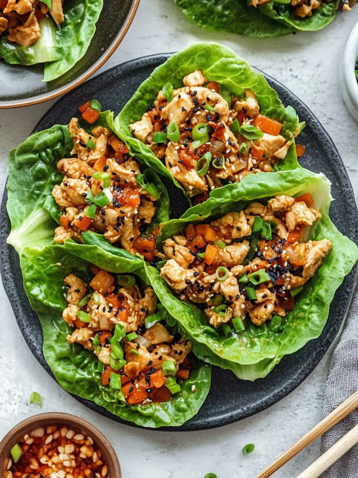 asian chicken lettuce wraps