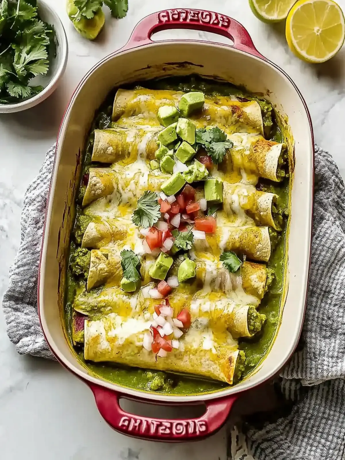 Mexican Beef Enchiladas with Green Sauce