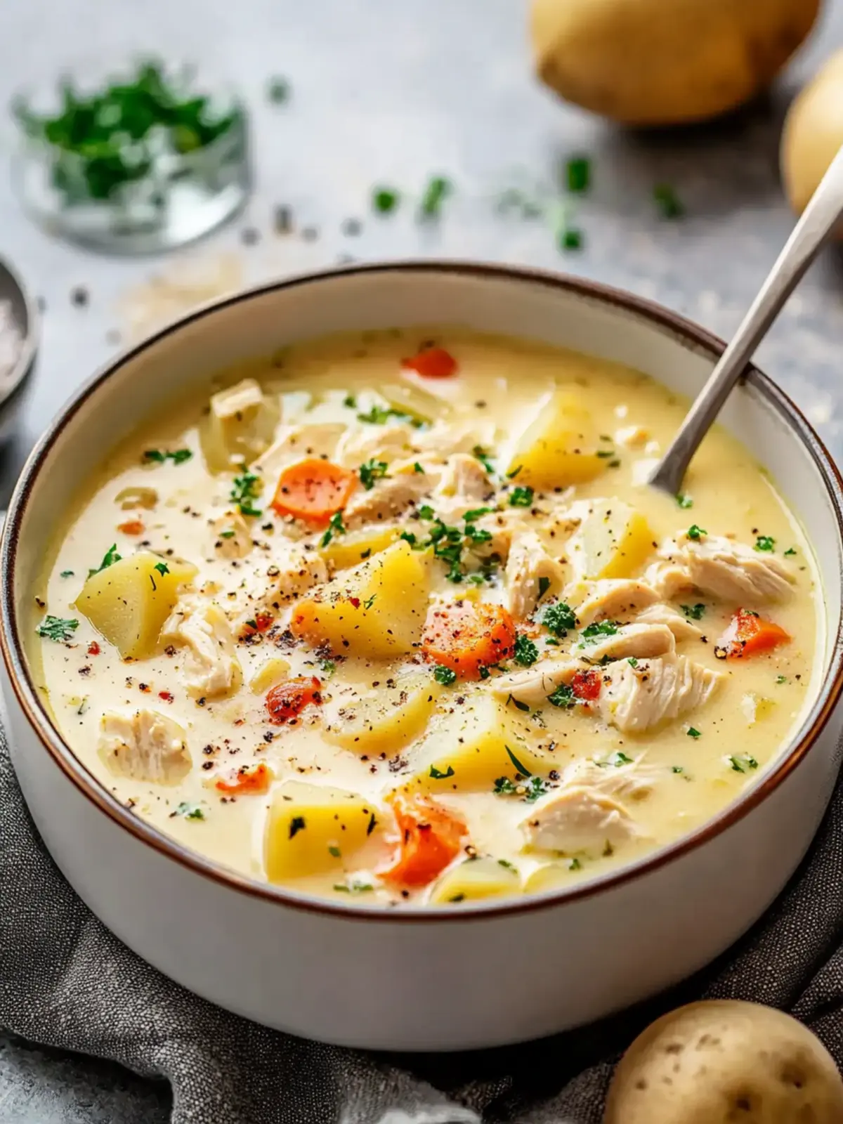 Loaded Chicken Potato Soup