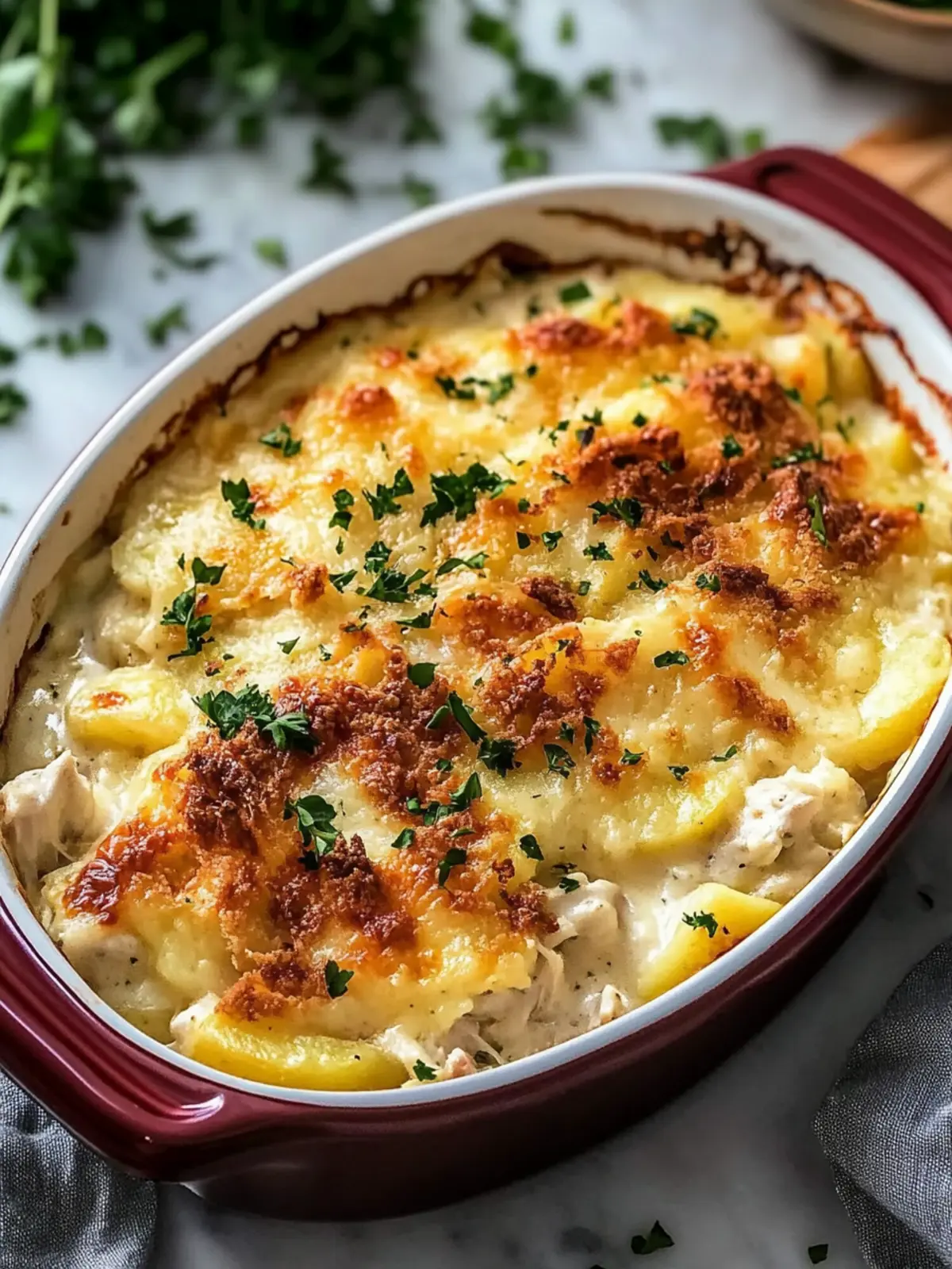 Chicken and Potato Casserole with Cream of Chicken Soup