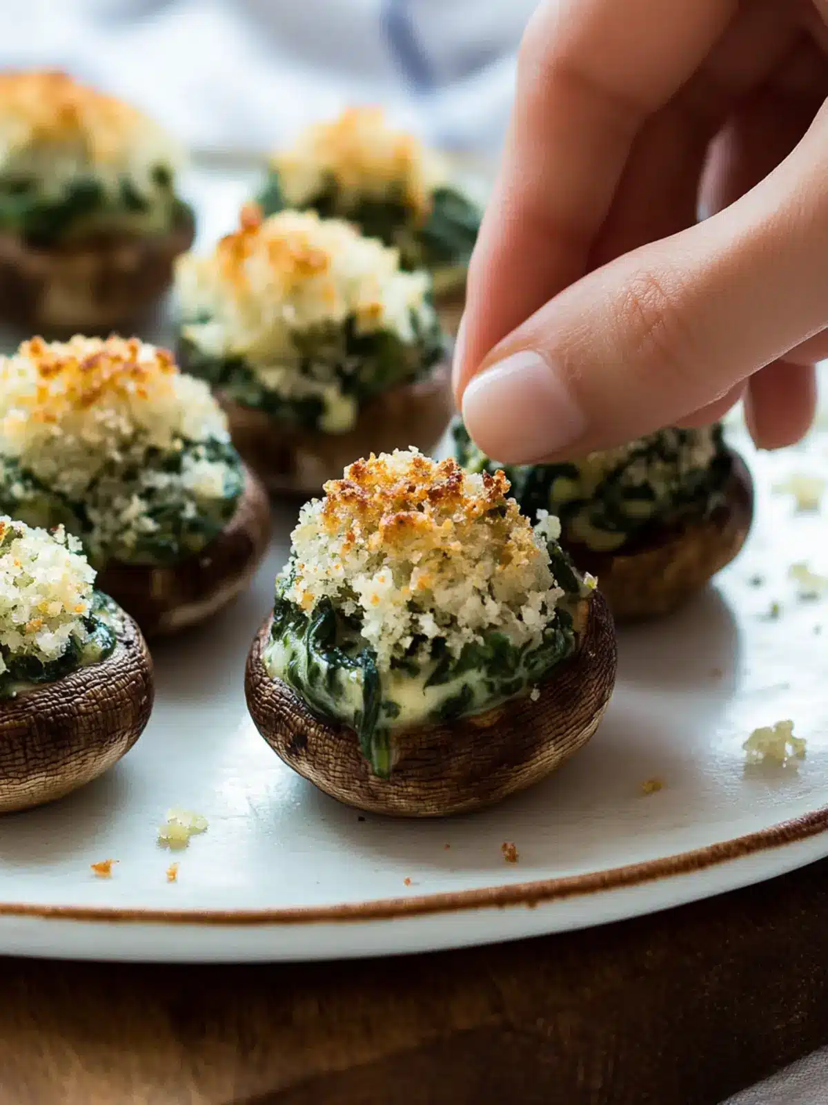 Spinach Stuffed Mushrooms