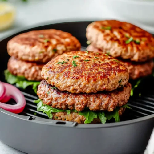 20-Minute Air Fryer Ground Turkey Burgers