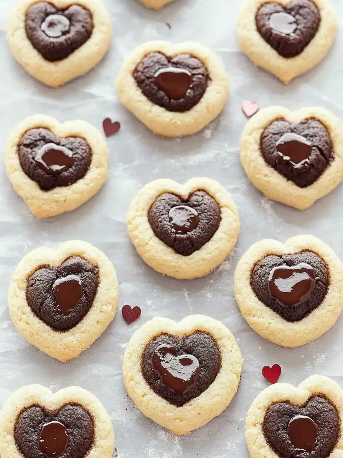 Valentine’s Day Chocolate Thumbprint Cookies