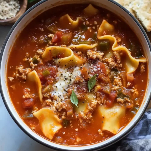 Simple Lasagna Soup No Ricotta