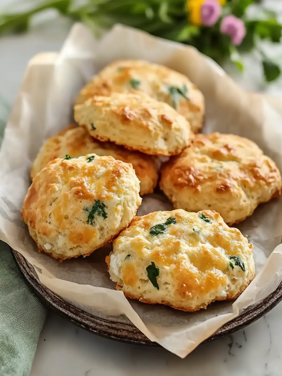 Hearty Cottage Cheese Breakfast Biscuits