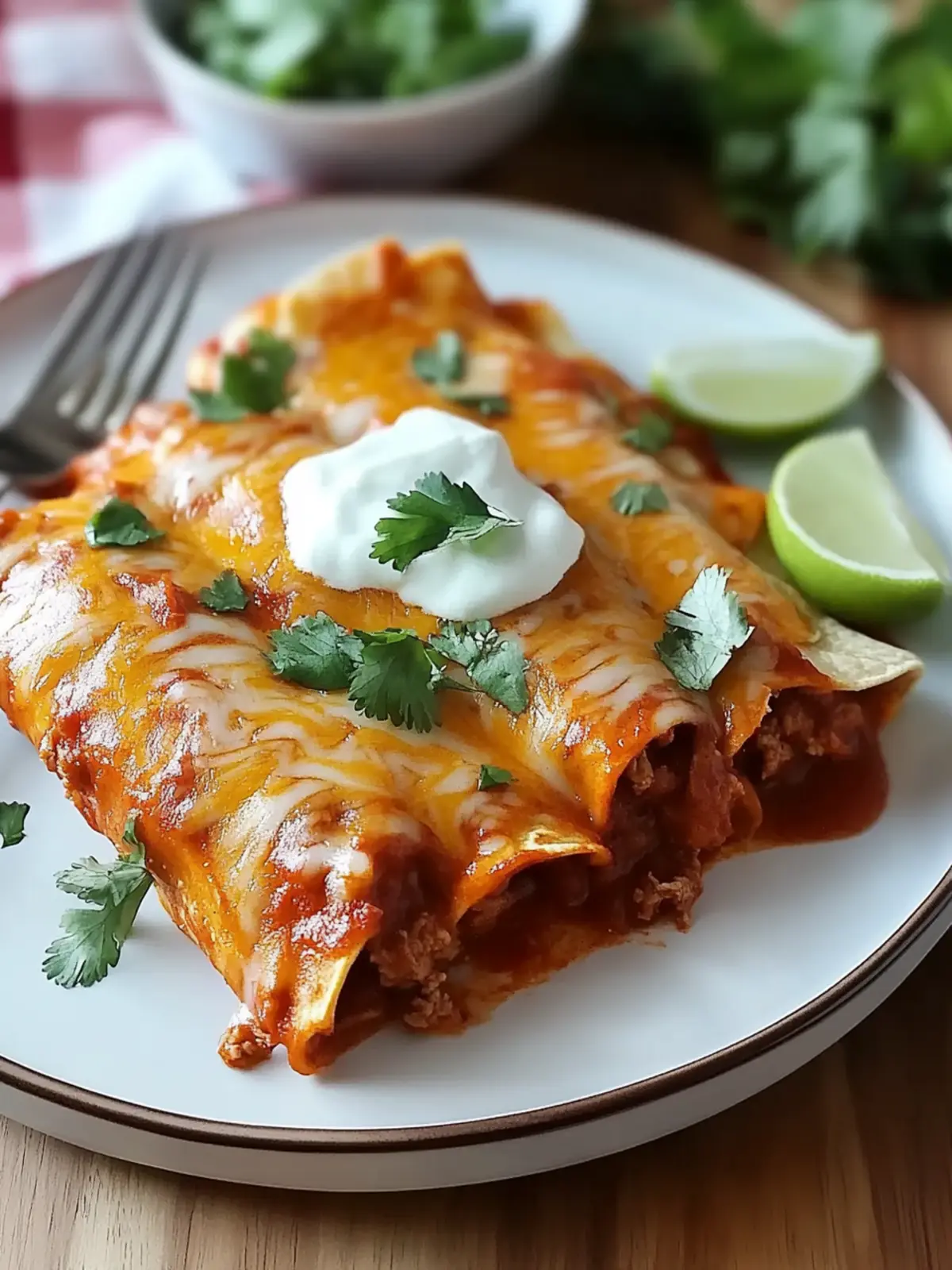 Simple Air Fryer Beef Enchiladas