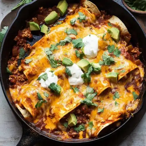 Beef Skillet Enchiladas