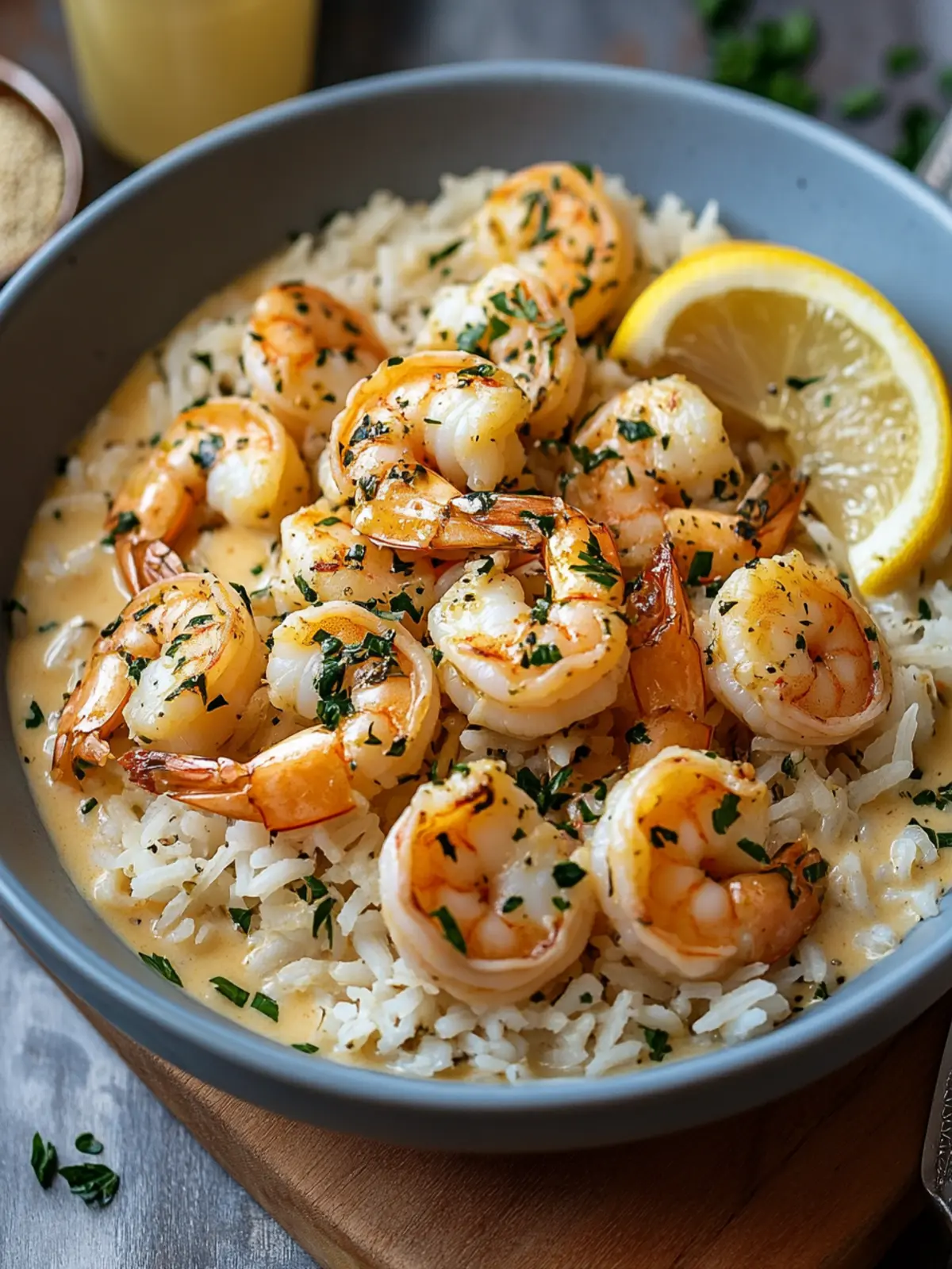 Creamy Garlic Shrimp with Rice rich, buttery, and full of flavor