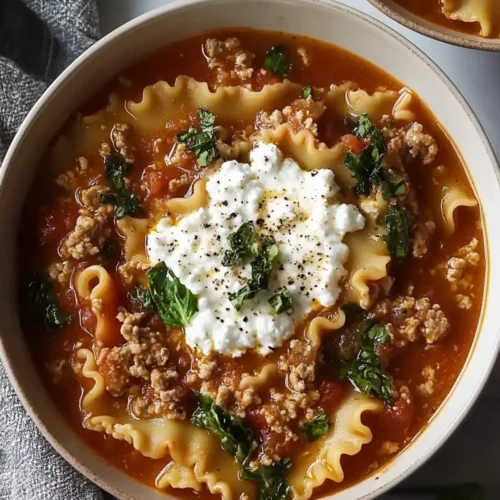 Comforting Lasagna Soup with Cottage Cheese