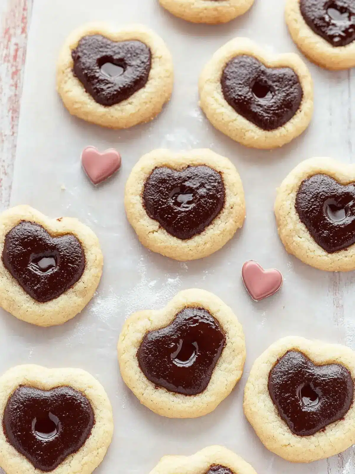 Valentine’s Day Chocolate Thumbprint Cookies