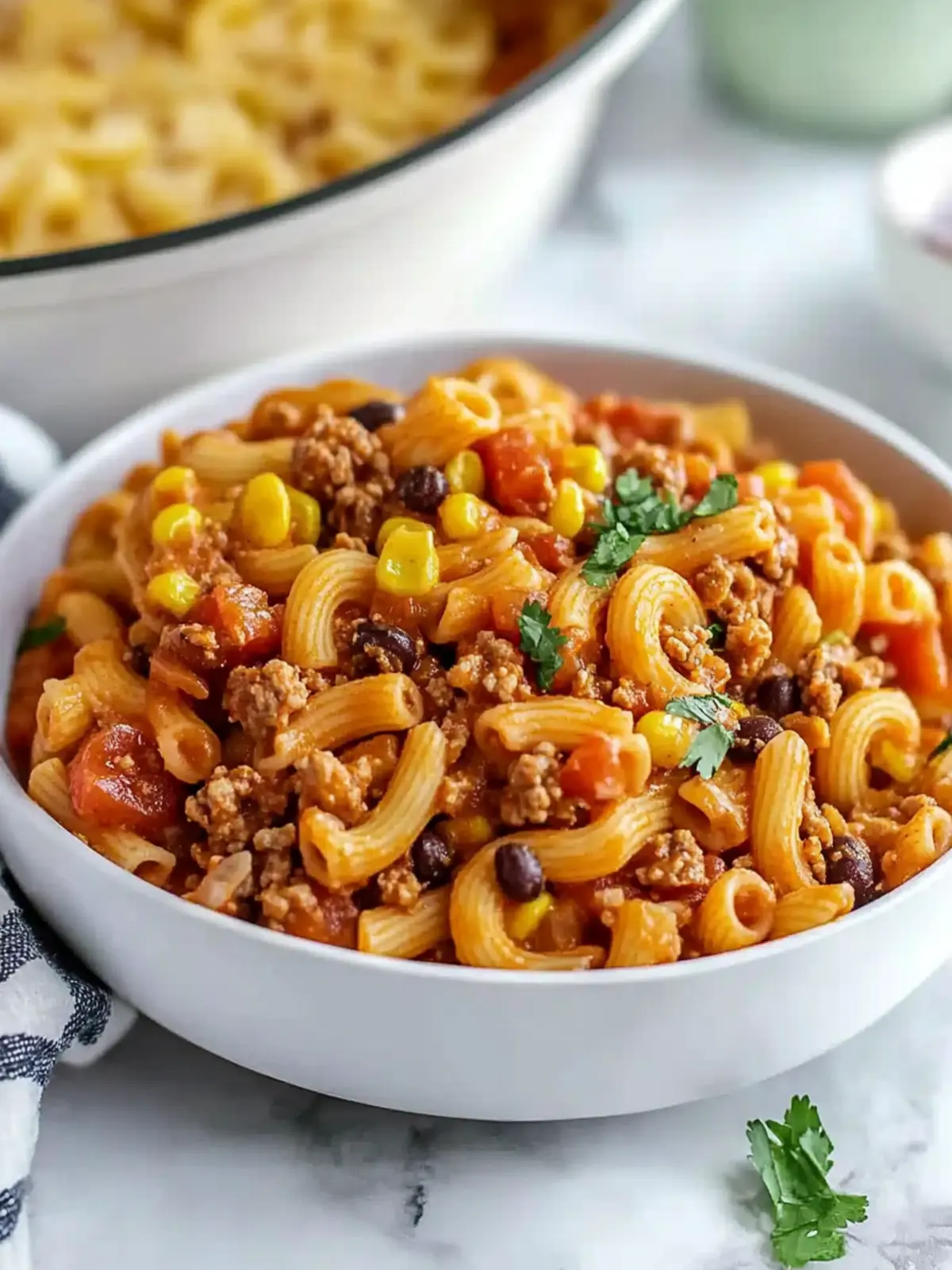 Hearty Crockpot Taco Pasta