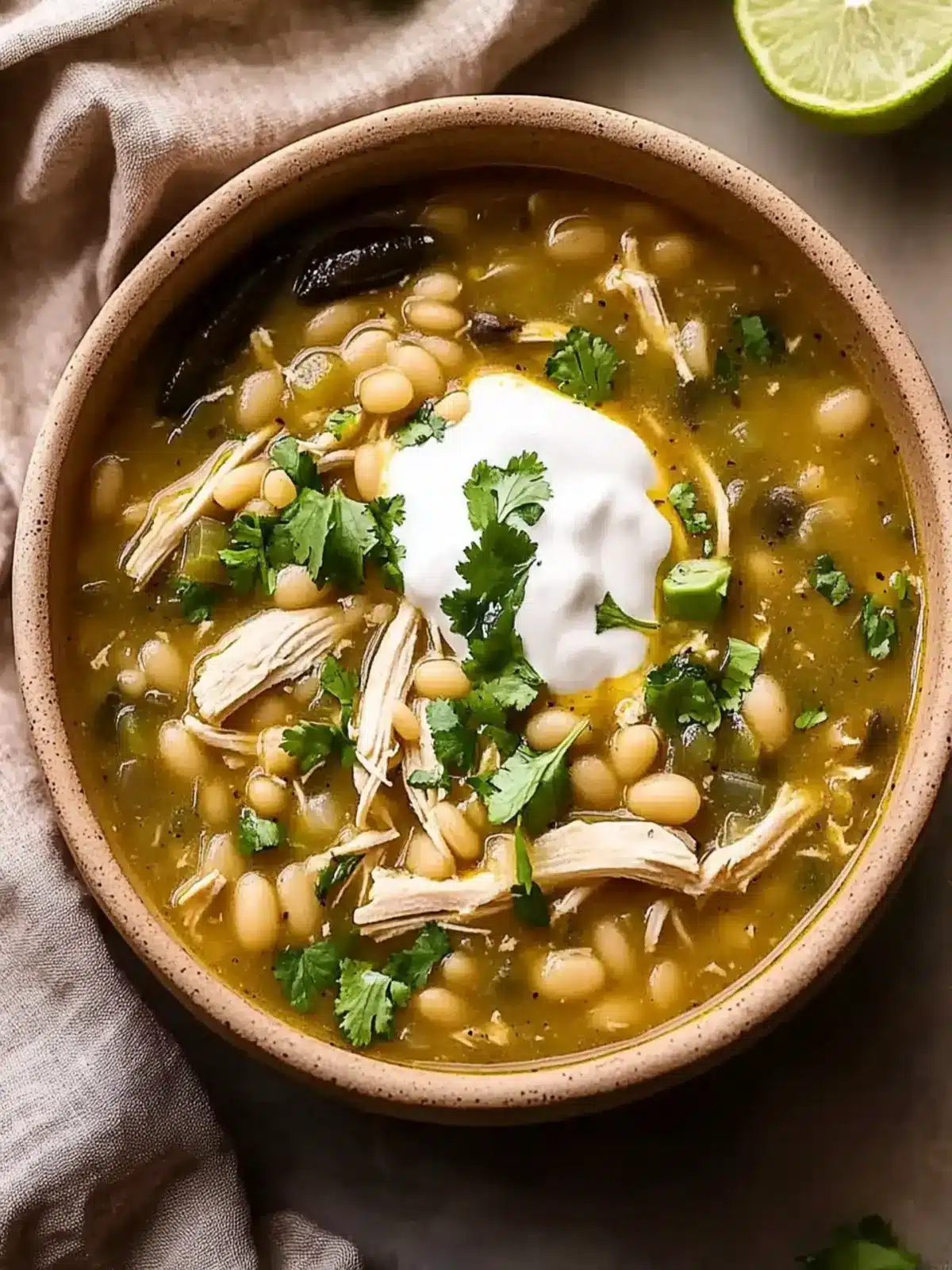 White Chicken Chili with Poblano Peppers