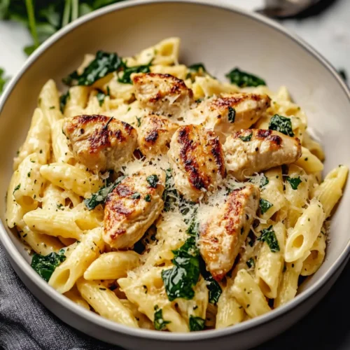 Healthy Garlic Parmesan Chicken Pasta