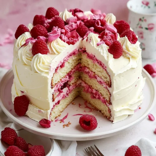Raspberry White Chocolate Layer Cake