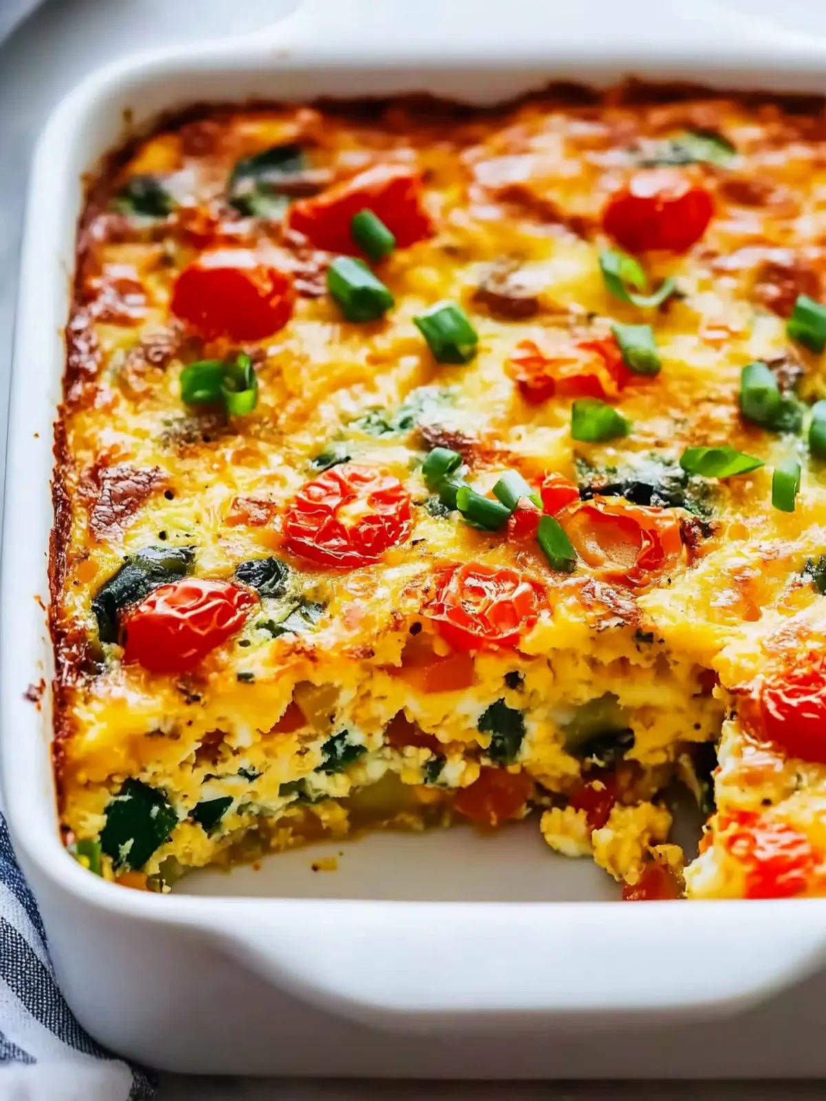 Vegetarian Veggie Egg Casserole with Hash Browns