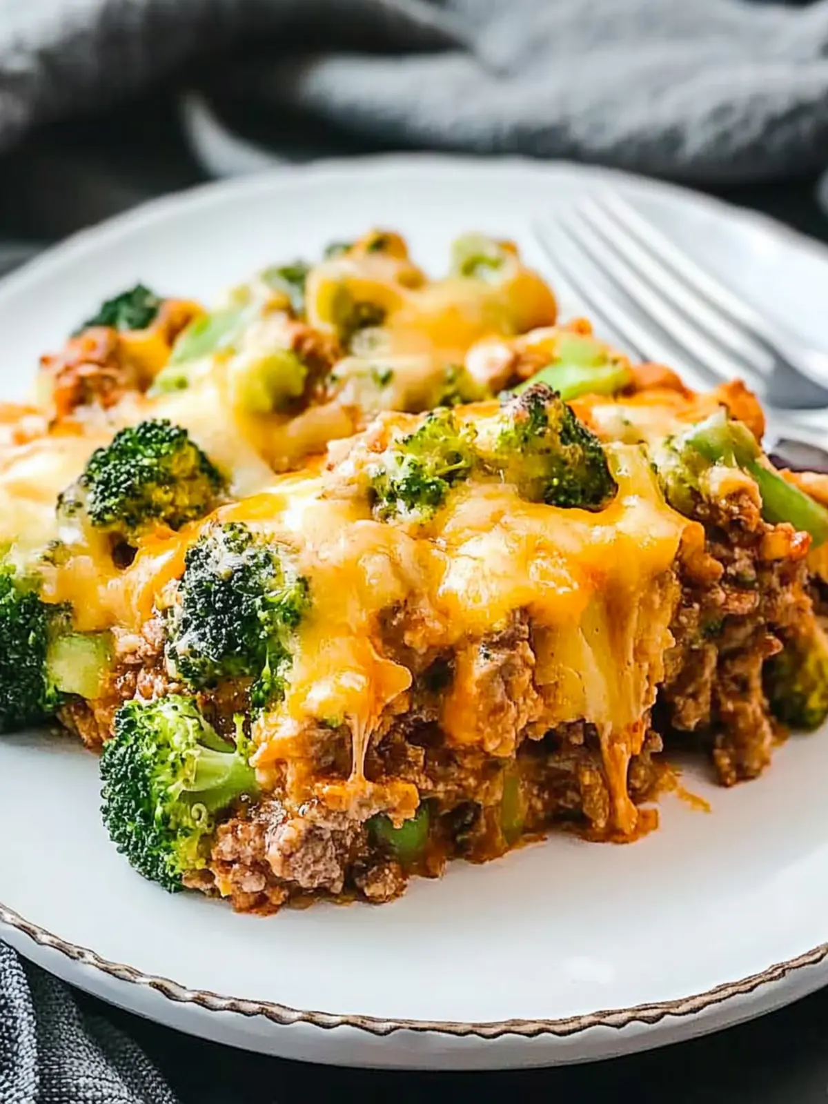 Loaded Broccoli & Beef Casserole recipe
