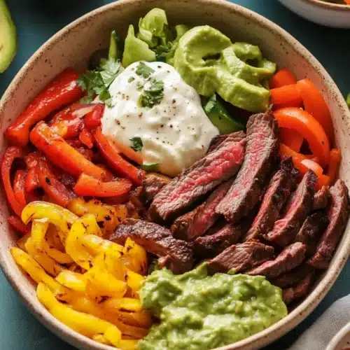Healthy Low Carb Steak Fajita Bowl Recipe