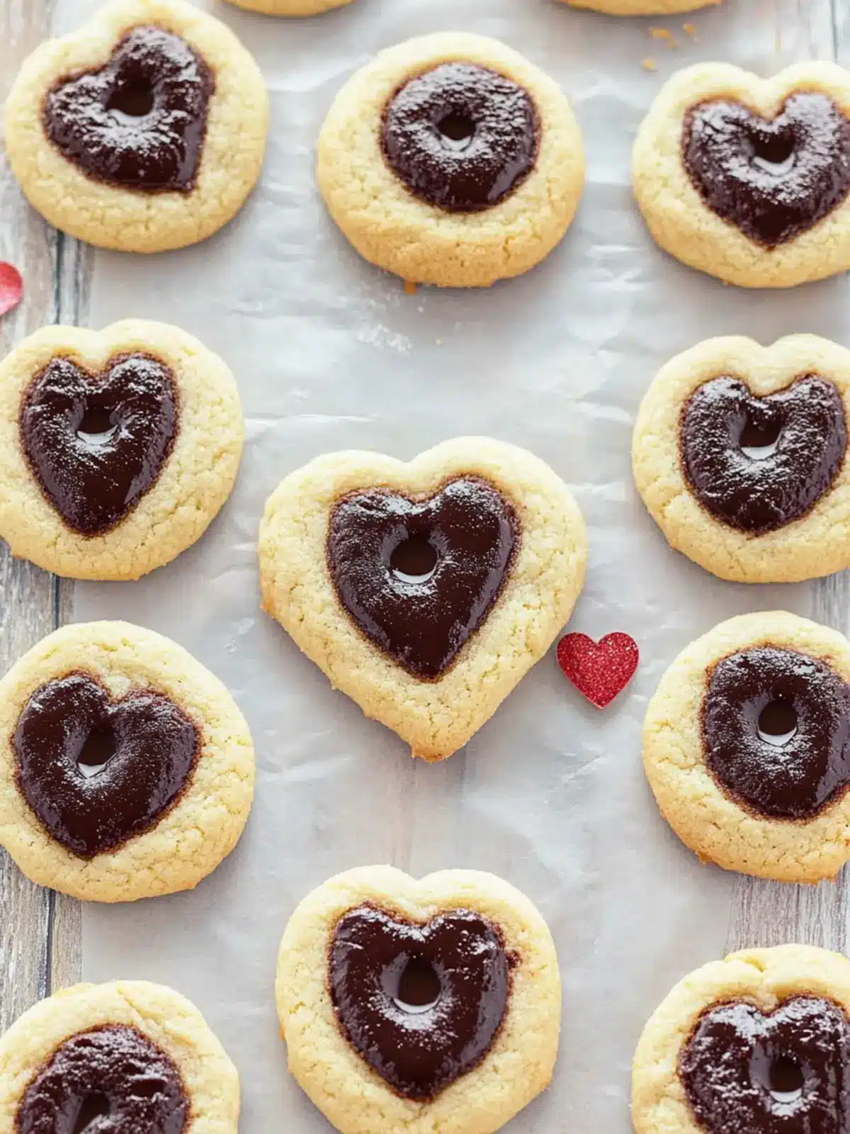 Valentine’s Day Chocolate Thumbprint Cookies