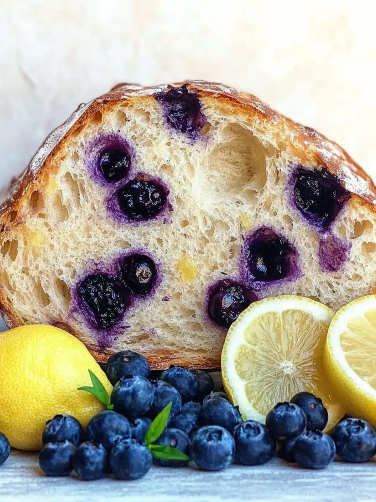 blueberry lemon sourdough bread