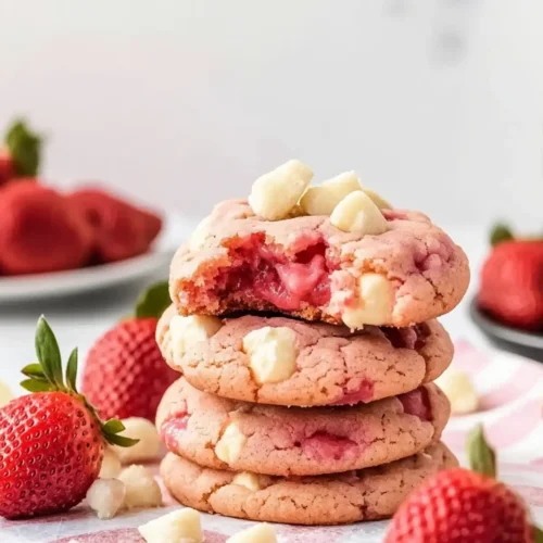 Creamy Strawberry Cheesecake Cookies
