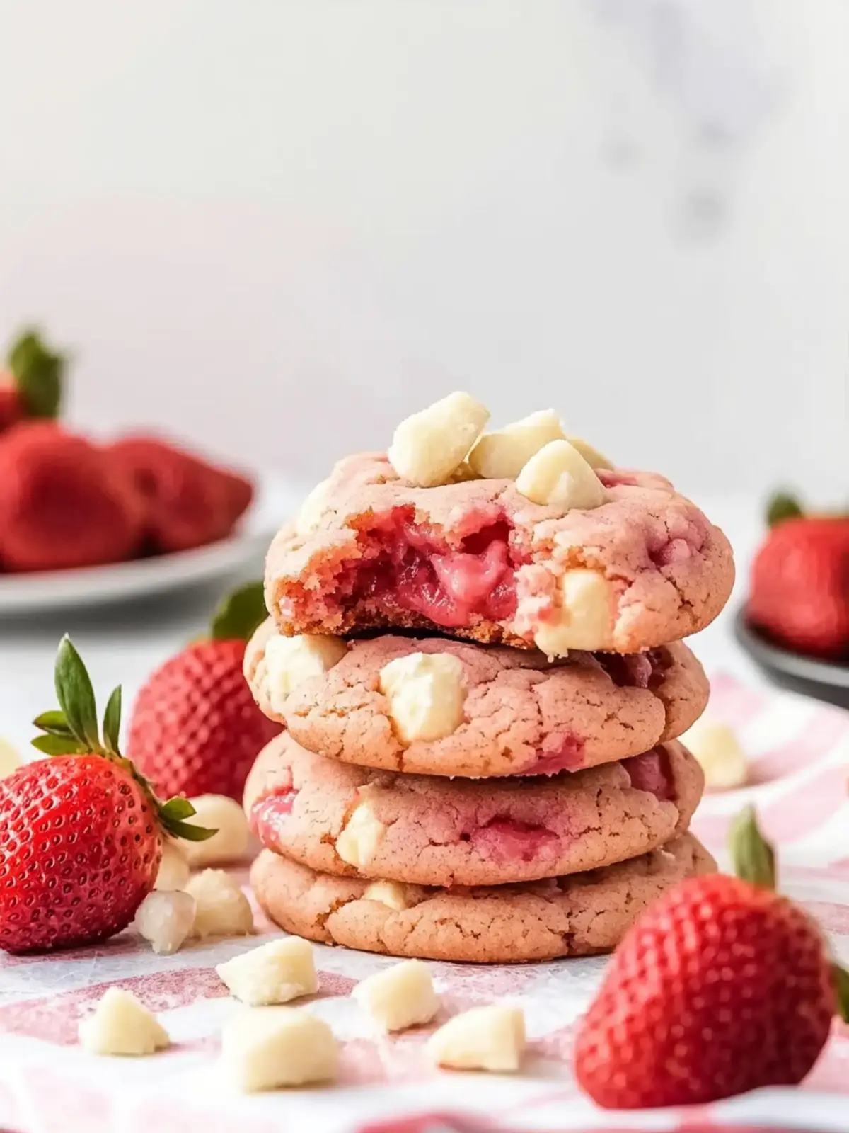 Creamy Strawberry Cheesecake Cookies