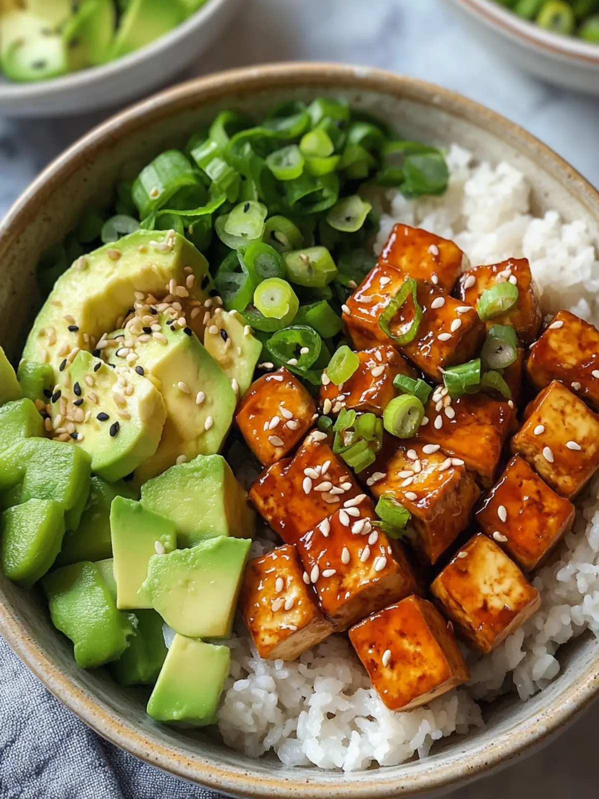 Sticky Tofu Bowls