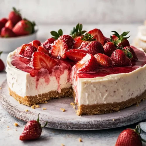 No-Bake Strawberry Cheesecake