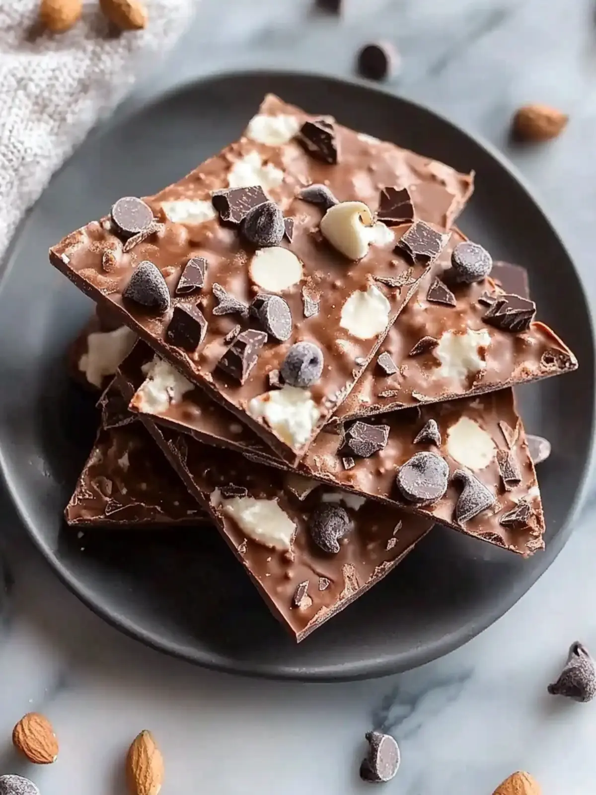 Creamy Chocolate Frozen Yogurt Bark
