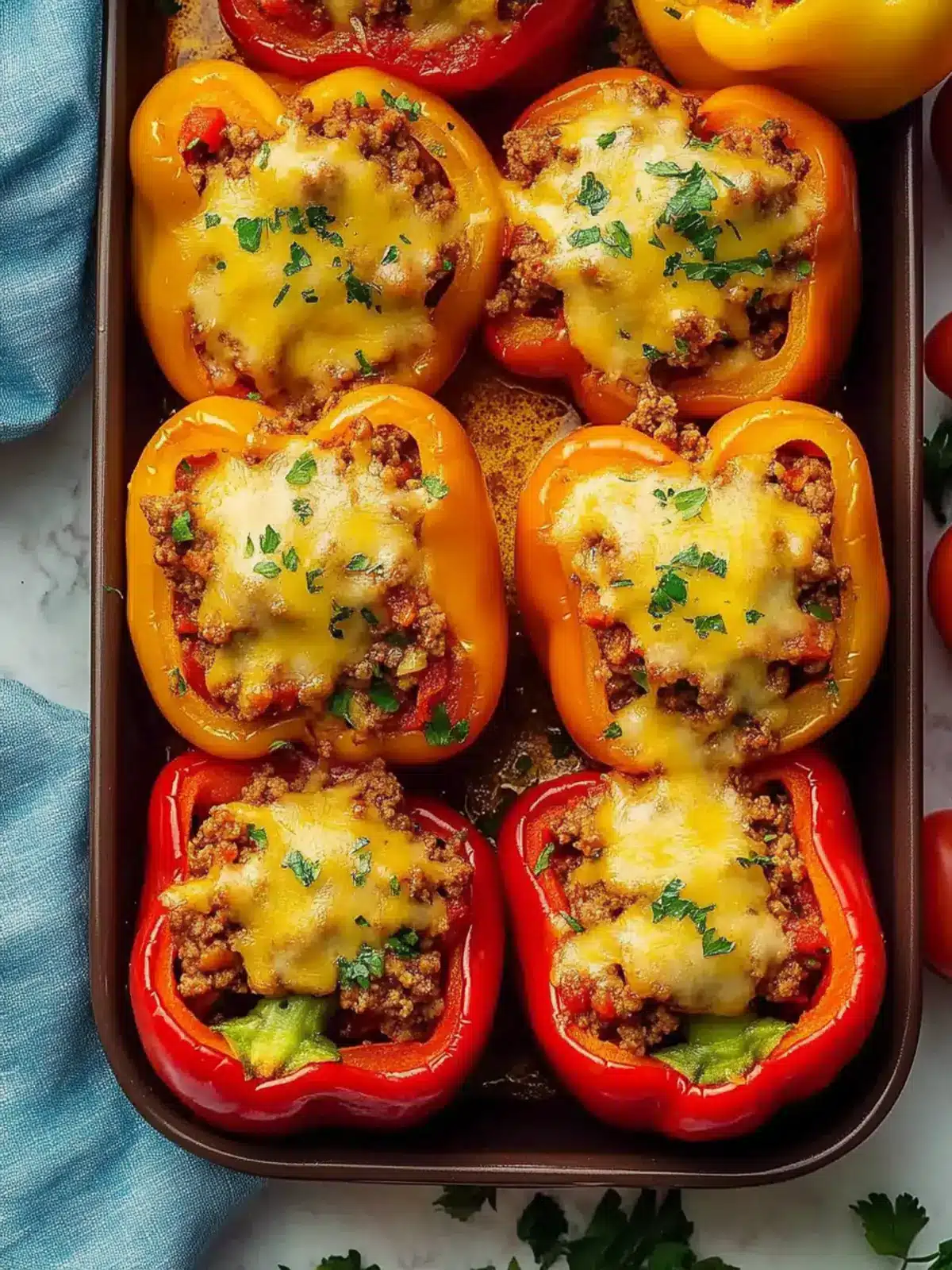 Stuffed Peppers with Ground Beef