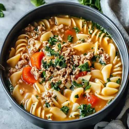Classic Ground Turkey Pasta Soup