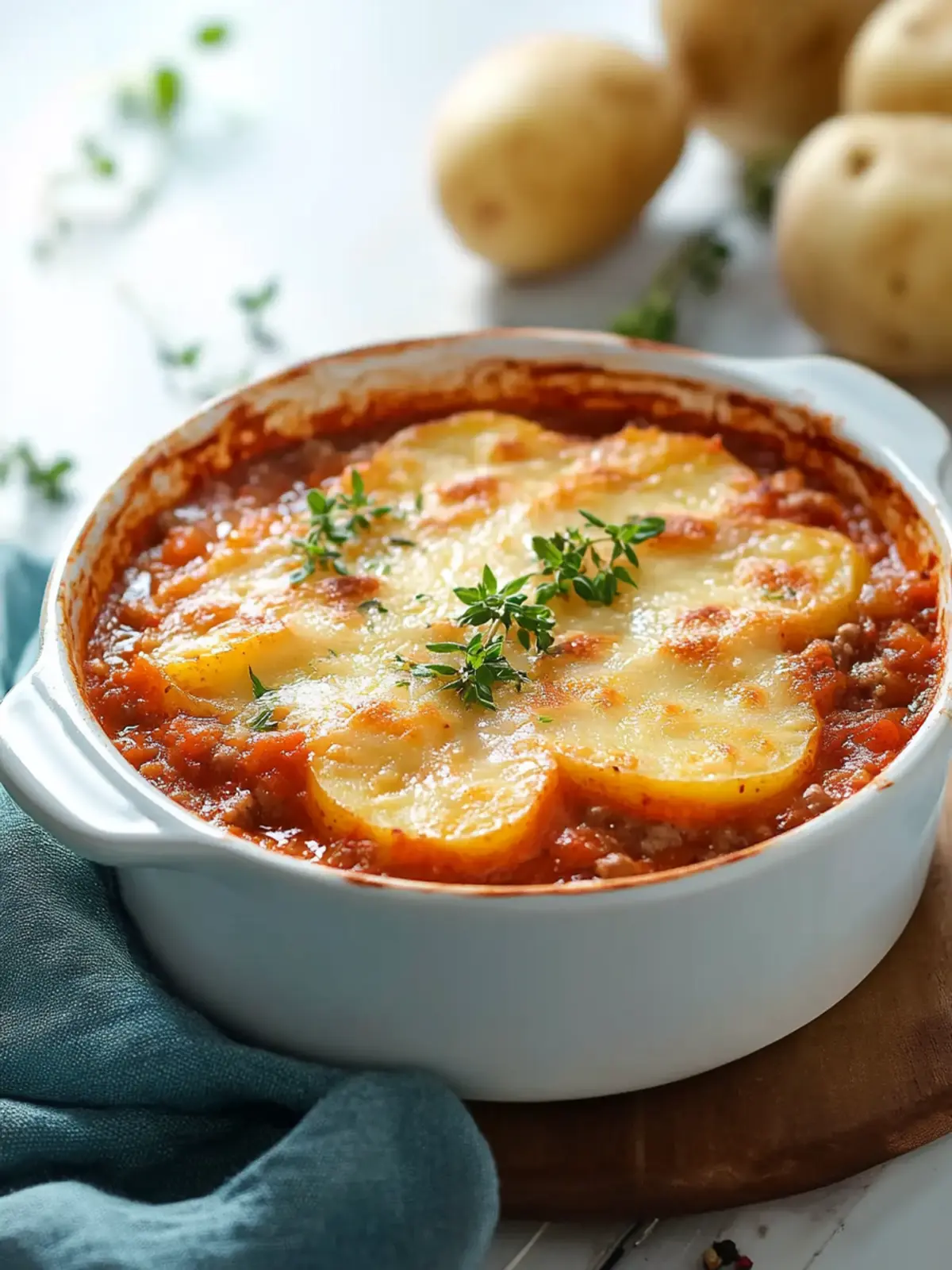 Best Hamburger and Potato Casserole with Tomato Soup Delight