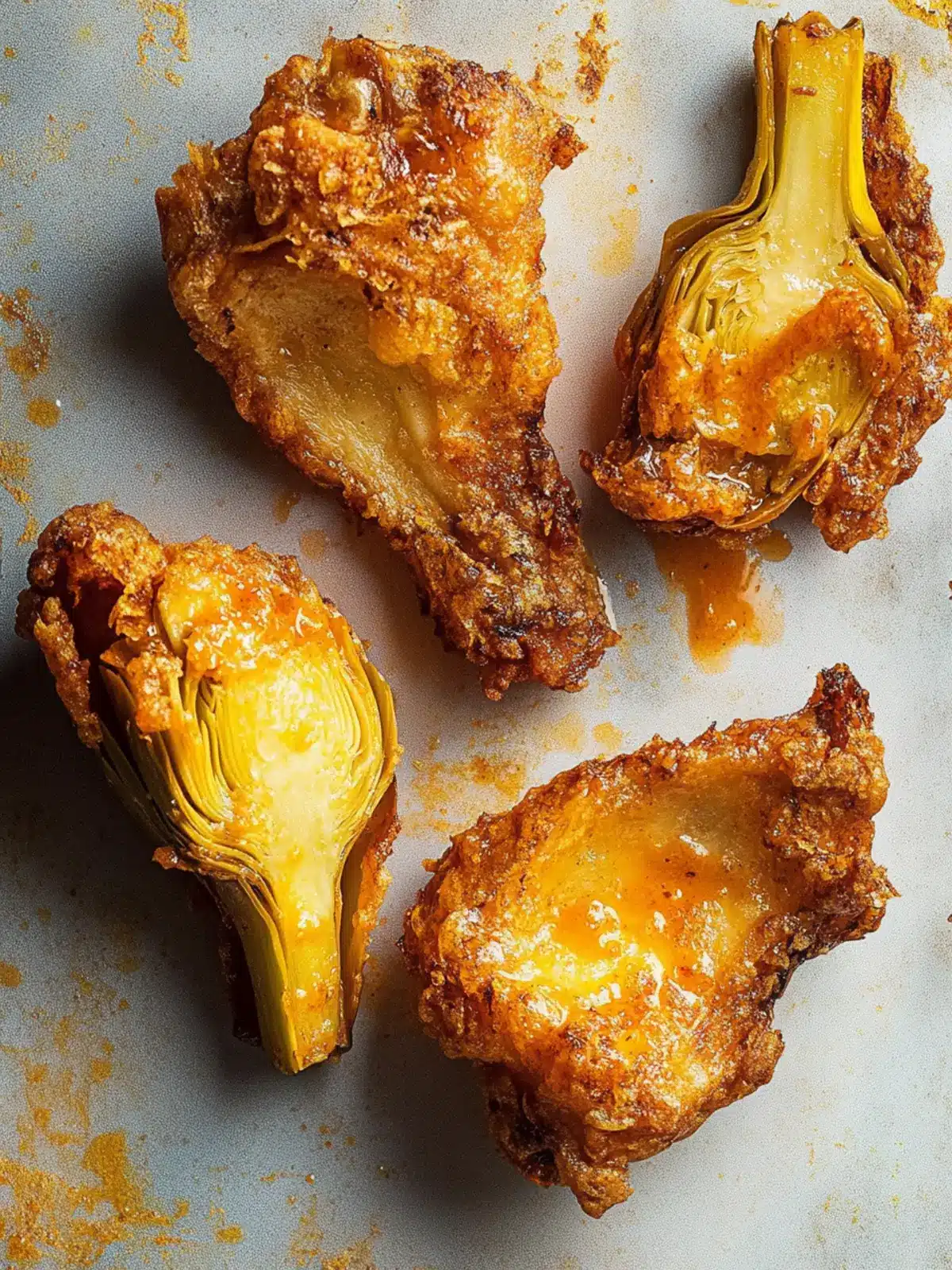 Fried Buffalo Artichoke Hearts