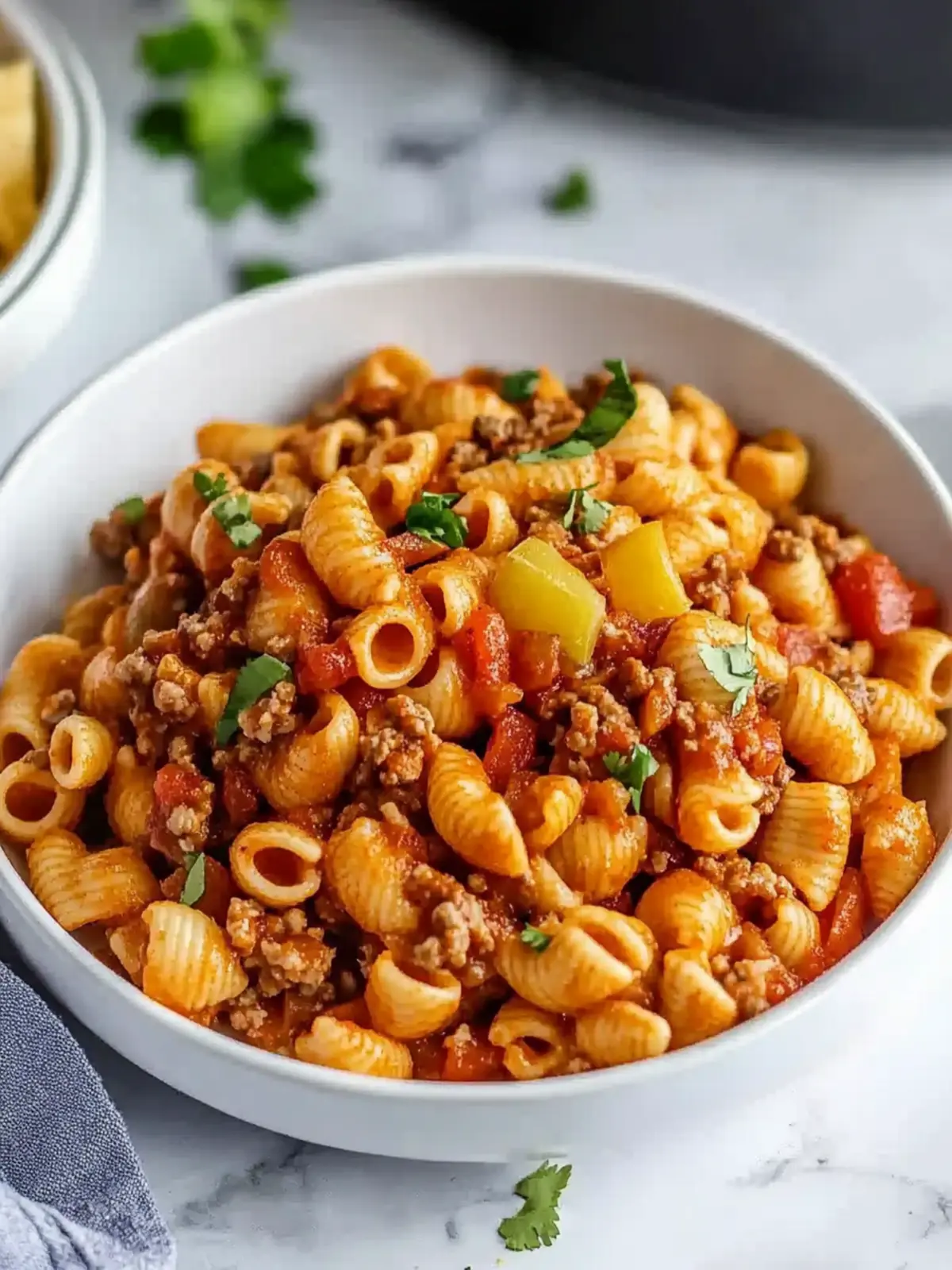 Hearty Crockpot Taco Pasta