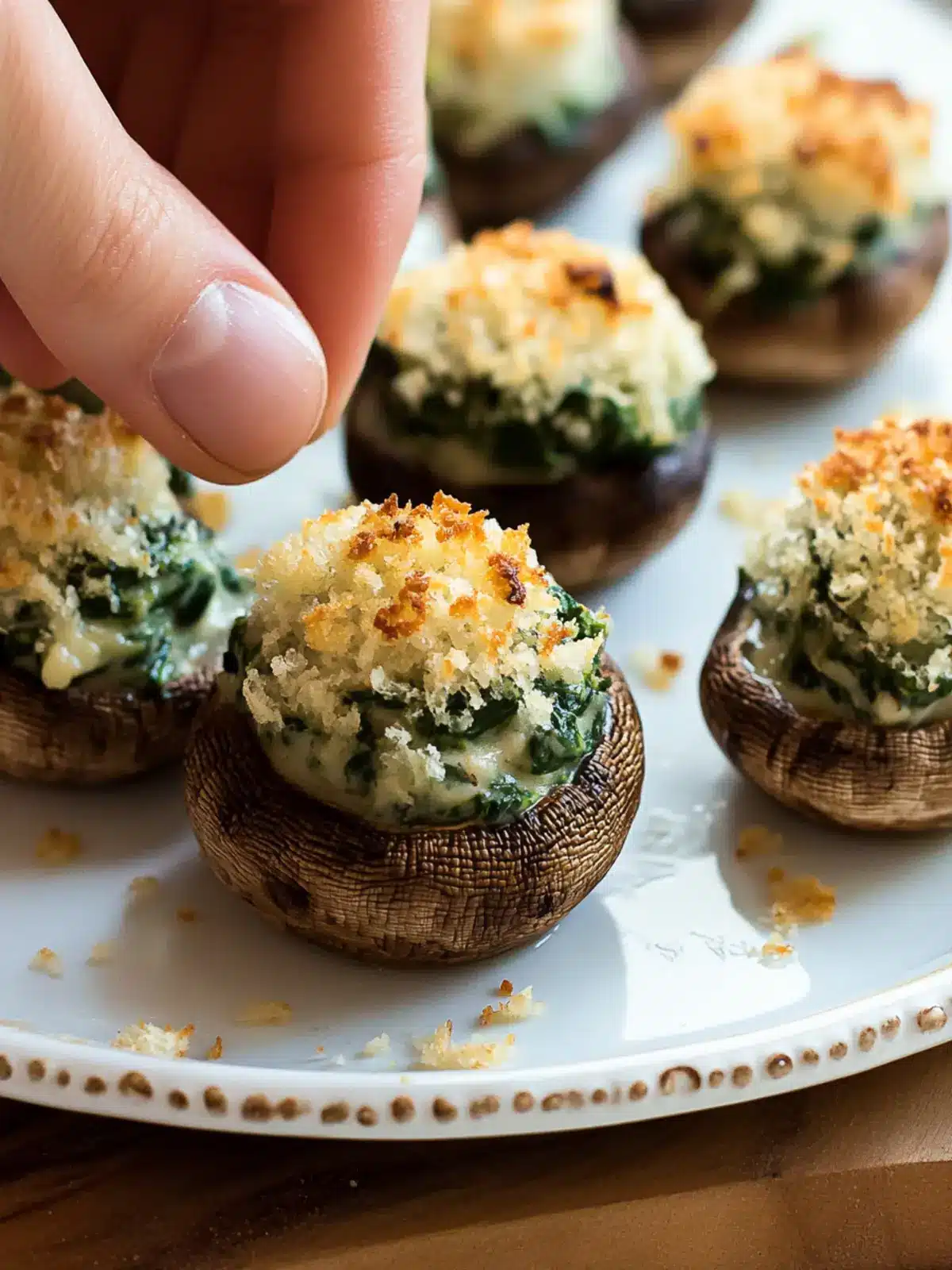 Spinach Stuffed Mushrooms