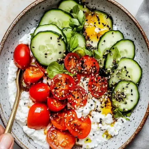 Veggie Savory Cottage Cheese Bowl