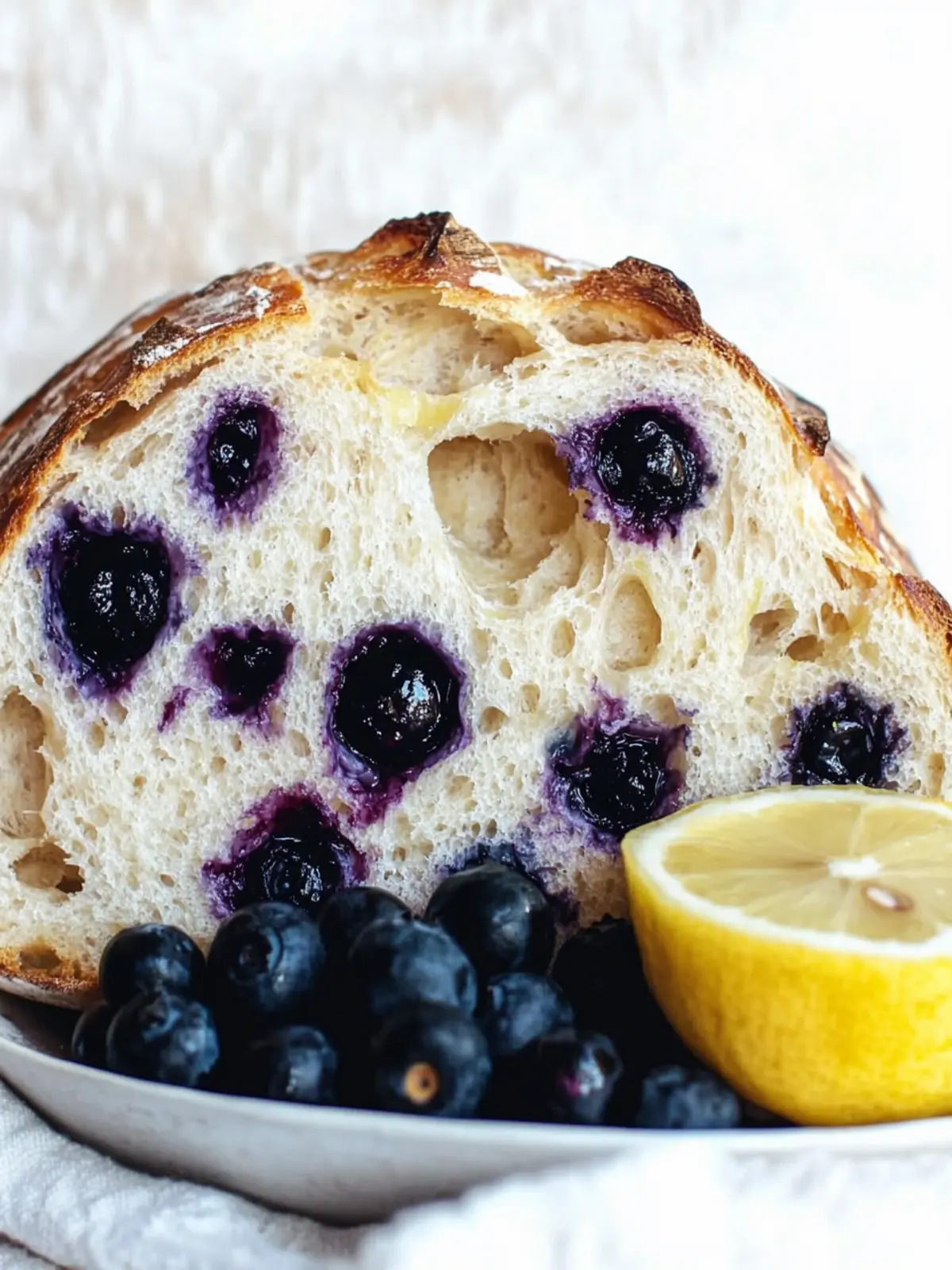 blueberry lemon sourdough bread
